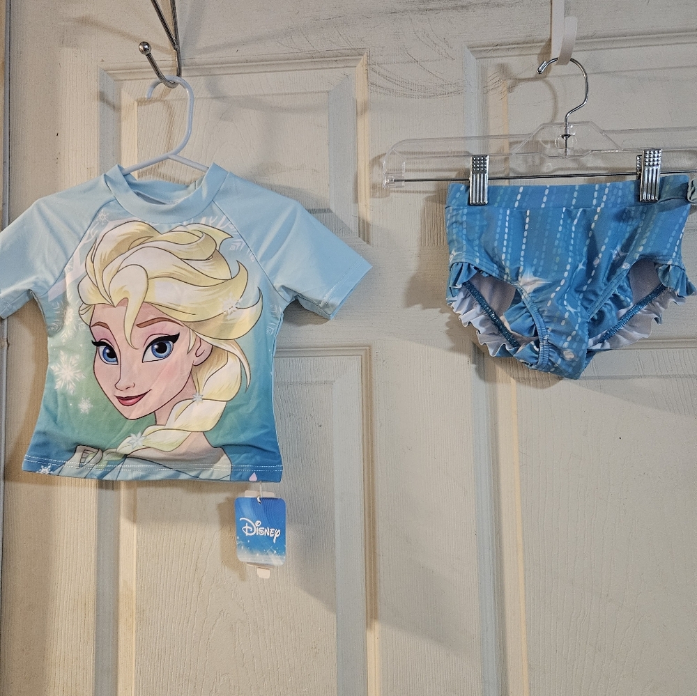 PATPAT DISNEY FROZEN ELSA TWO PIECE SWIMSUIT: NEW WITH TAGS: SIZE 3T